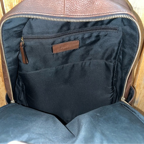 Fossil Brown Leather Men's Backpack - Picture 7 of 8